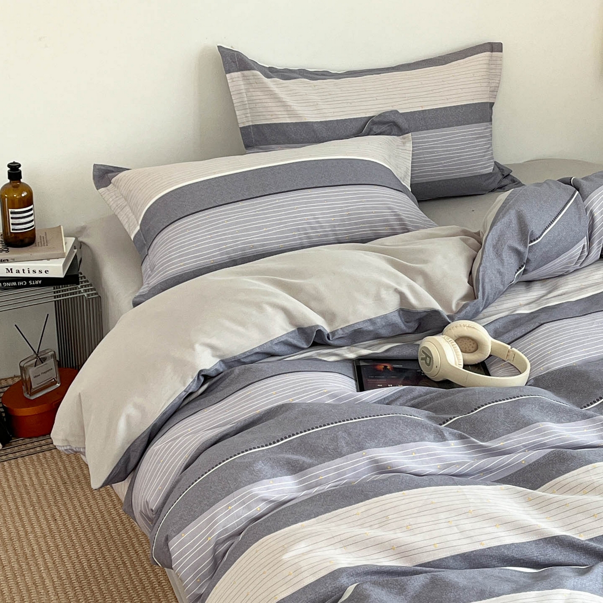 91家纺网 家纺一手货源 找家纺 涵宸家纺 2026新款全棉印花简约四件套 曼瑞特