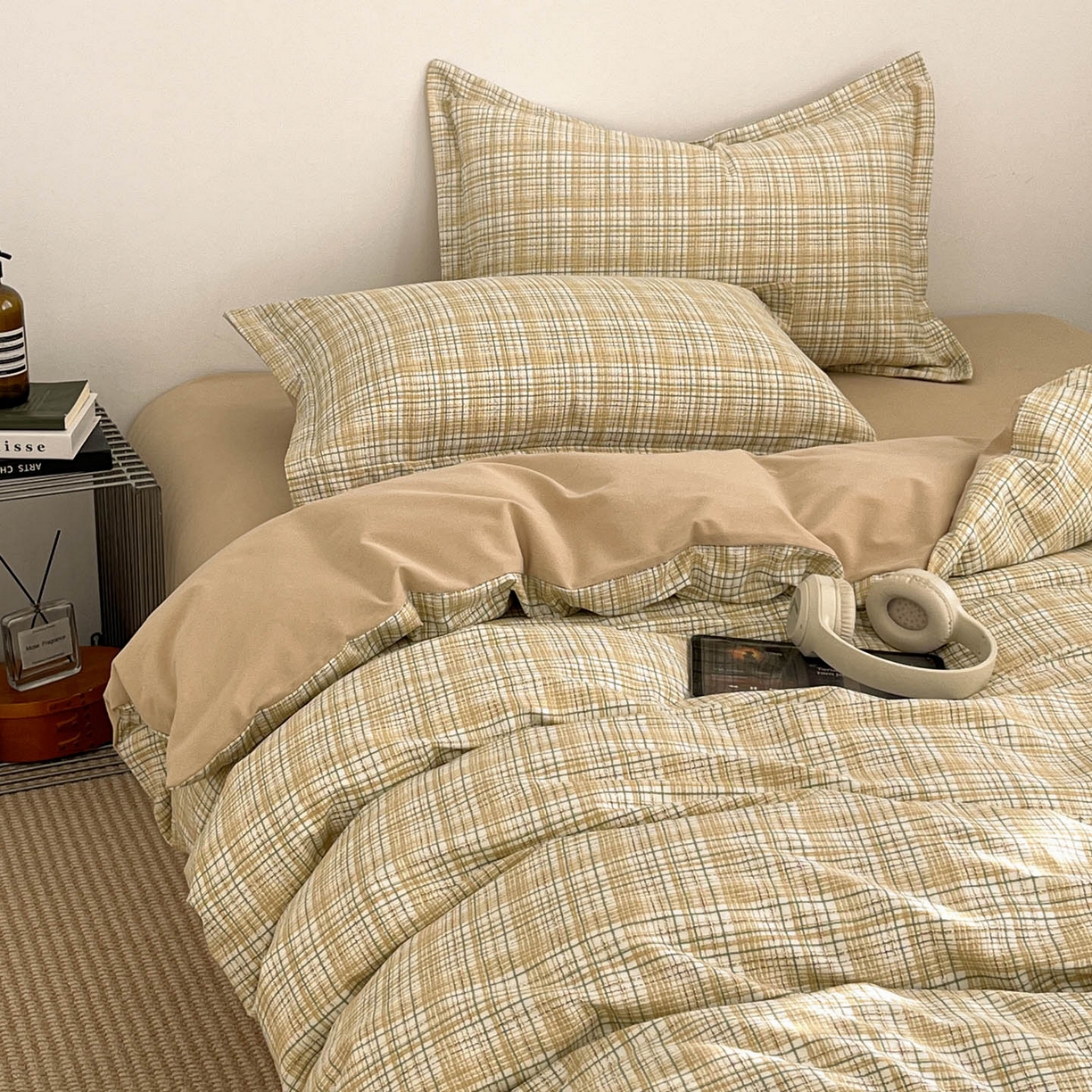 91家纺网 家纺一手货源 找家纺 涵宸家纺 2026新款全棉印花简约四件套 沐林光