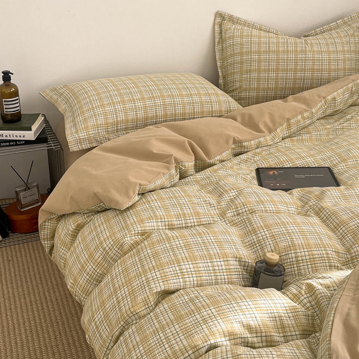 91家纺网 家纺一手货源 找家纺 涵宸家纺 2026新款全棉印花简约四件套 沐林光