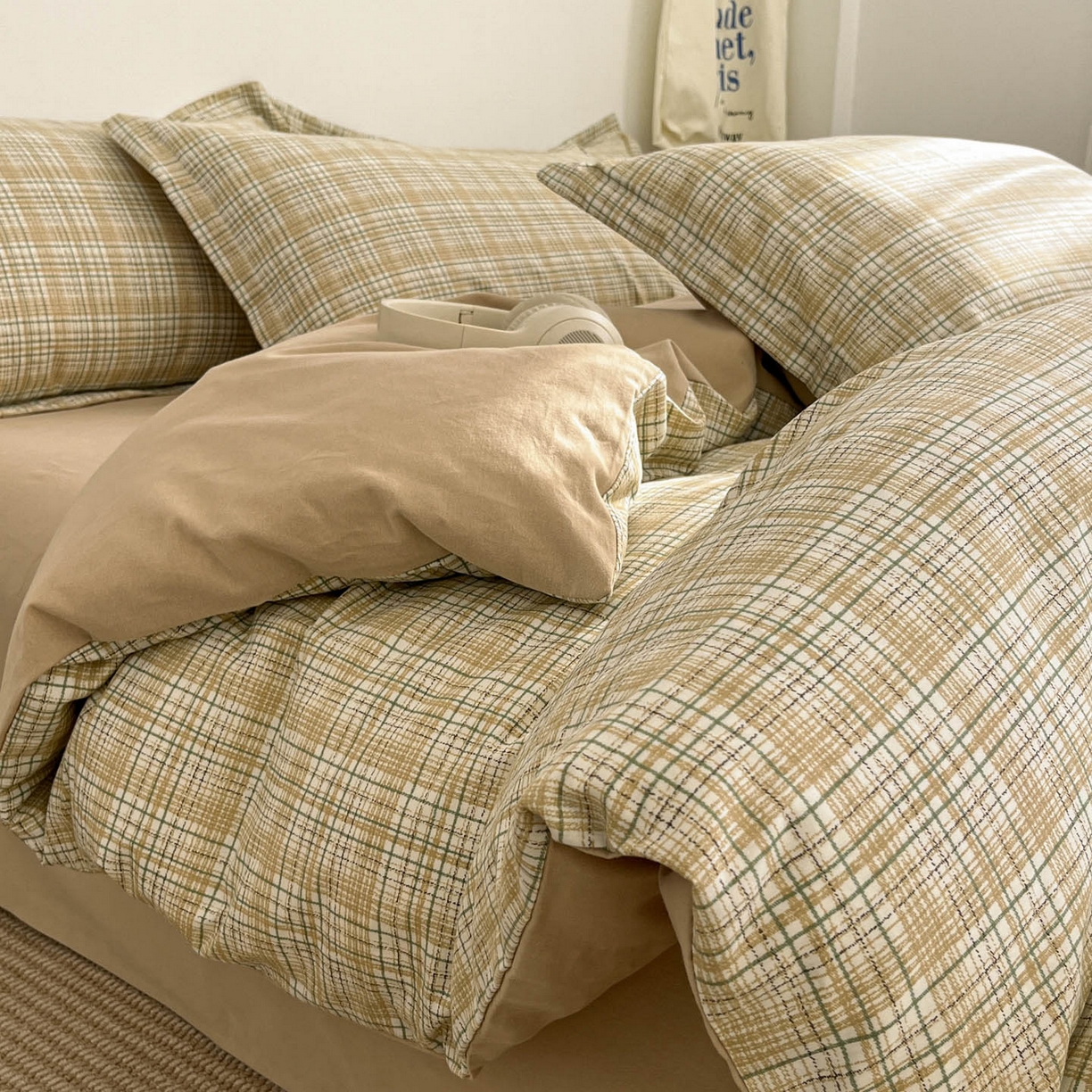 91家纺网 家纺一手货源 找家纺 涵宸家纺 2026新款全棉印花简约四件套 沐林光