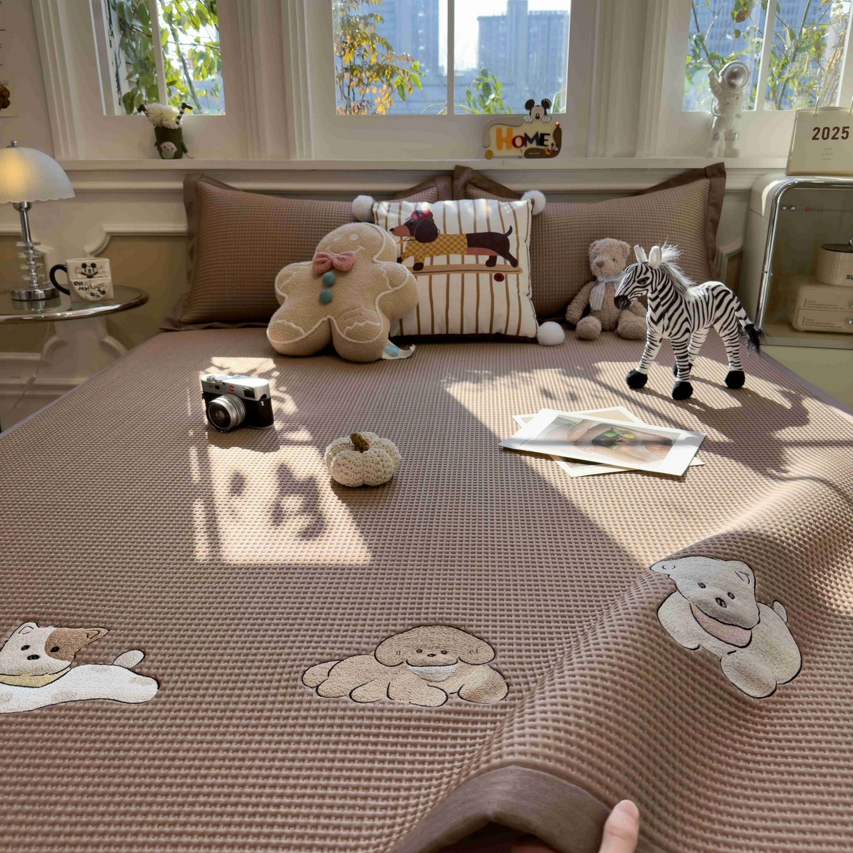 91家纺网 家纺一手货源 找家纺 （总）孩子王家纺 2026春夏新款乙纶冰豆豆凉席凉感值过0.21冰丝席-华夫格绣花空调软席凉席席子