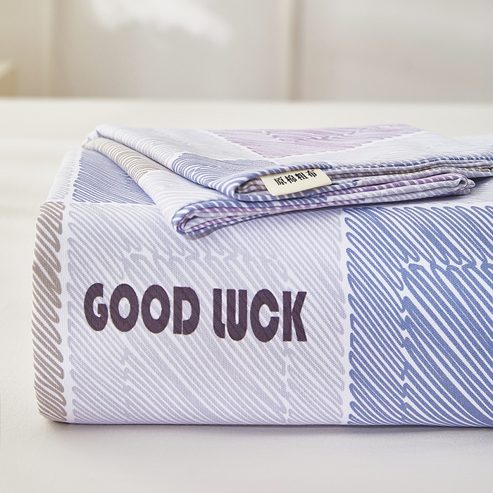 91家纺网 家纺一手货源 找家纺 蕾诺家纺 2026新款老粗布加厚全包防滑床单可组合三件套 格滤