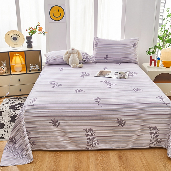 91家纺网 家纺一手货源 找家纺 蕾诺家纺 2026新款老粗布加厚全包防滑床单可组合三件套 澜庭