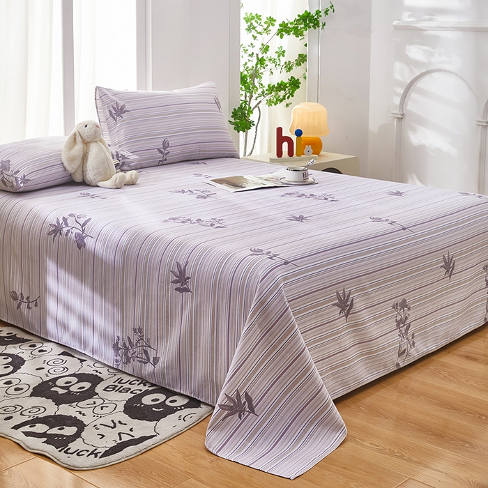 91家纺网 家纺一手货源 找家纺 蕾诺家纺 2026新款老粗布加厚全包防滑床单可组合三件套 澜庭