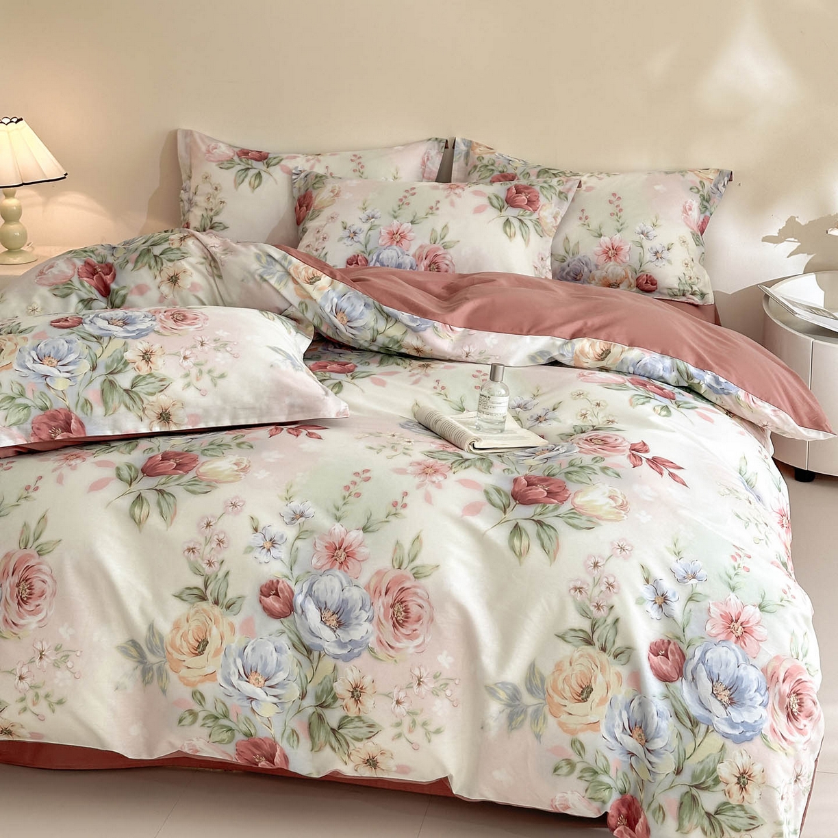 91家纺网 家纺一手货源 找家纺 （总）涵宸家纺 2026新款全棉印花花卉四件套