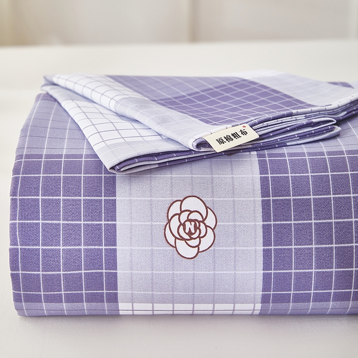 91家纺网 家纺一手货源 找家纺 蕾诺家纺 2026新款老粗布加厚全包防滑床单可组合三件套 露雅