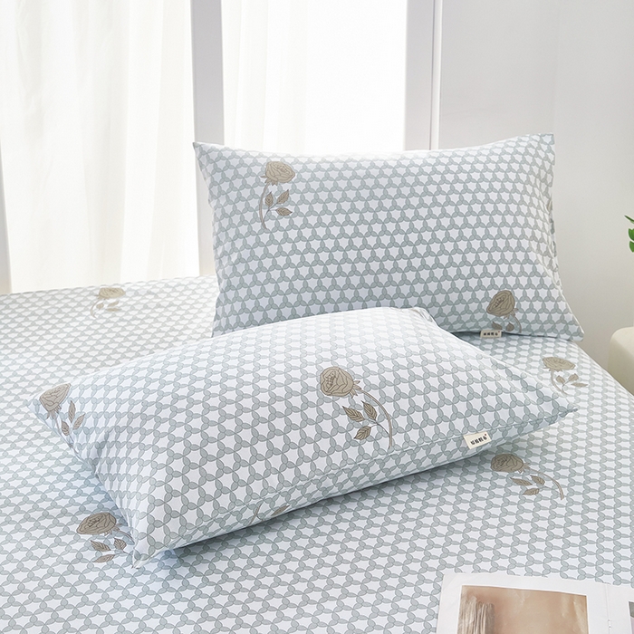 91家纺网 家纺一手货源 找家纺 蕾诺家纺 2026新款老粗布加厚全包防滑床单可组合三件套 玫影