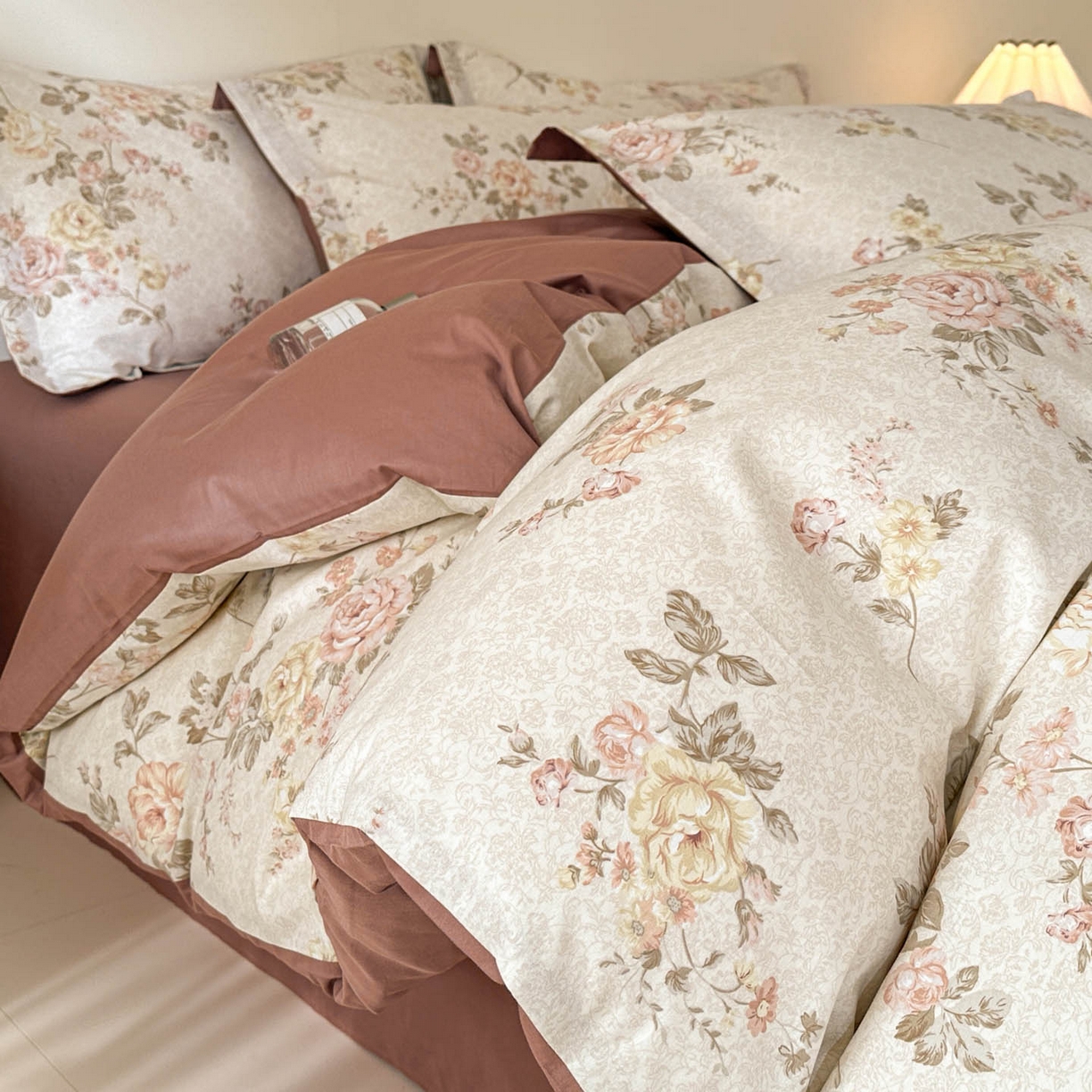 91家纺网 家纺一手货源 找家纺 涵宸家纺 2026新款全棉印花花卉四件套 常春花