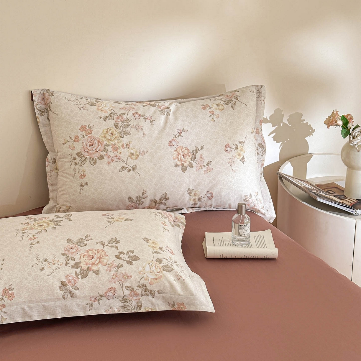 91家纺网 家纺一手货源 找家纺 涵宸家纺 2026新款全棉印花花卉四件套 常春花