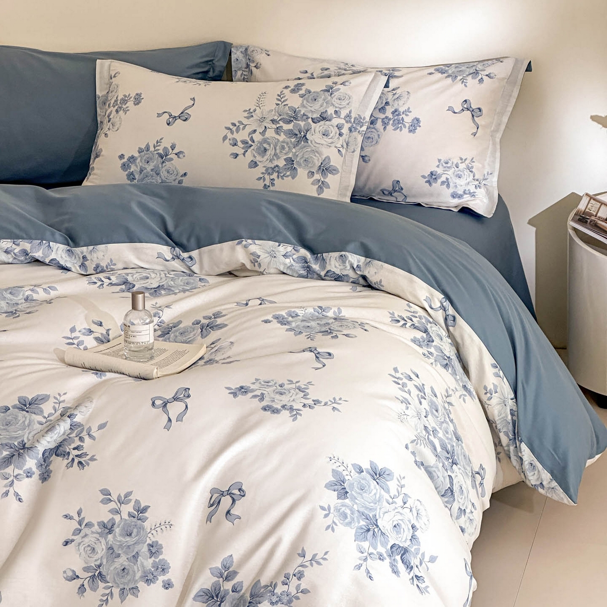 91家纺网 家纺一手货源 找家纺 涵宸家纺 2026新款全棉印花花卉四件套 春喜