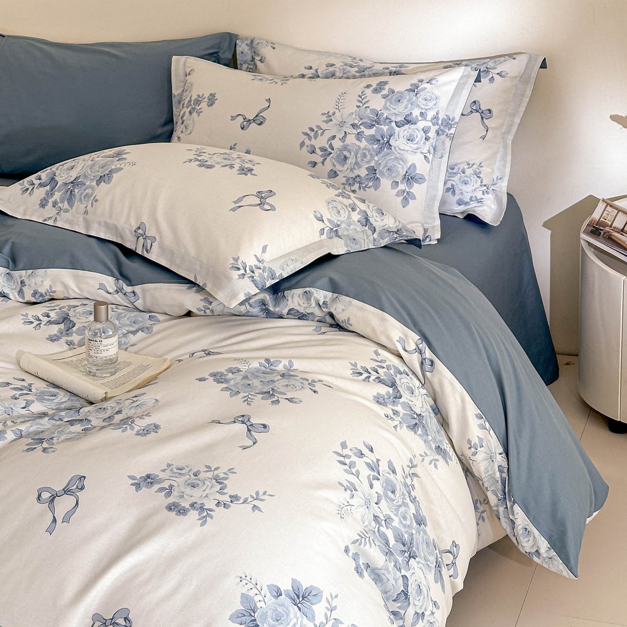 91家纺网 家纺一手货源 找家纺 涵宸家纺 2026新款全棉印花花卉四件套 春喜