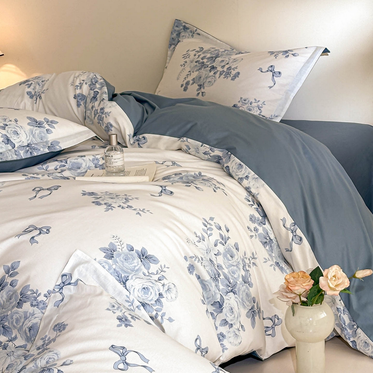 91家纺网 家纺一手货源 找家纺 涵宸家纺 2026新款全棉印花花卉四件套 春喜