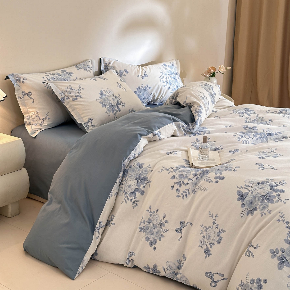 91家纺网 家纺一手货源 找家纺 涵宸家纺 2026新款全棉印花花卉四件套 春喜