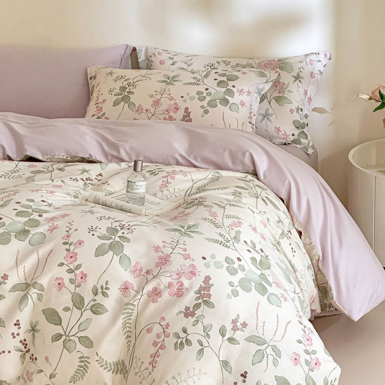 91家纺网 家纺一手货源 找家纺 涵宸家纺 2026新款全棉印花花卉四件套 花春城