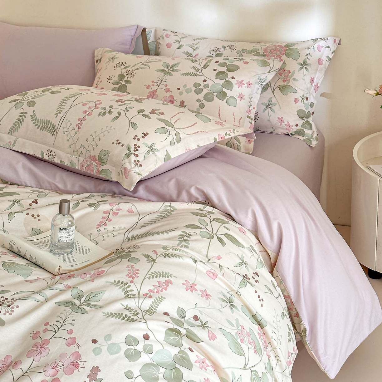 91家纺网 家纺一手货源 找家纺 涵宸家纺 2026新款全棉印花花卉四件套 花春城