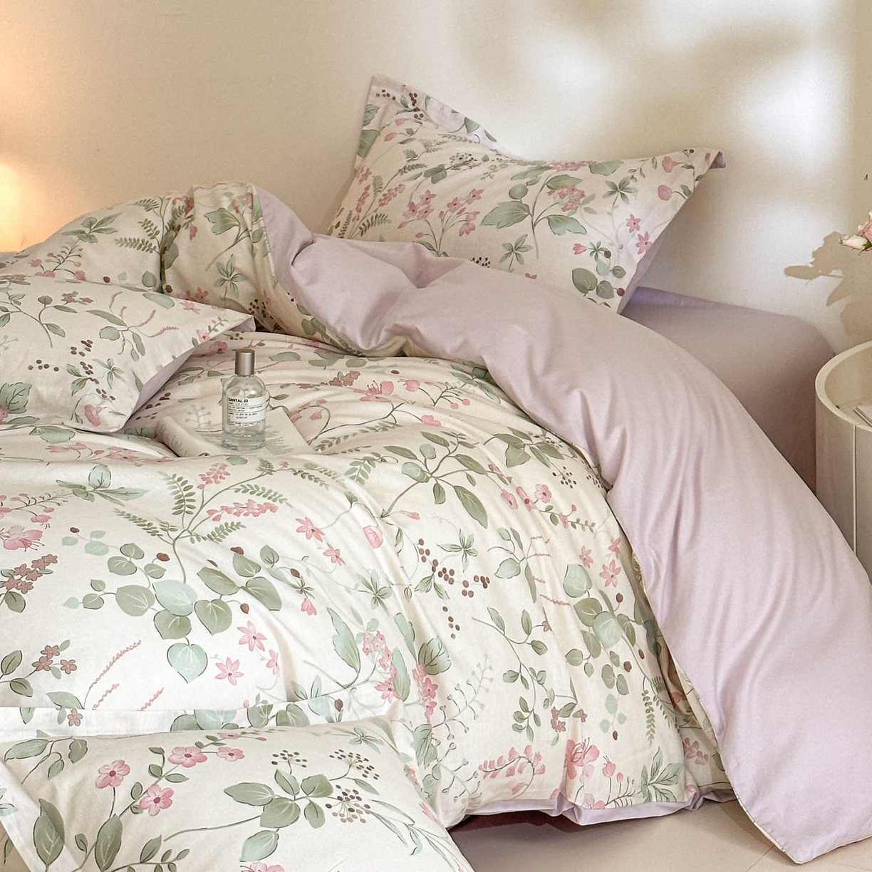 91家纺网 家纺一手货源 找家纺 涵宸家纺 2026新款全棉印花花卉四件套 花春城