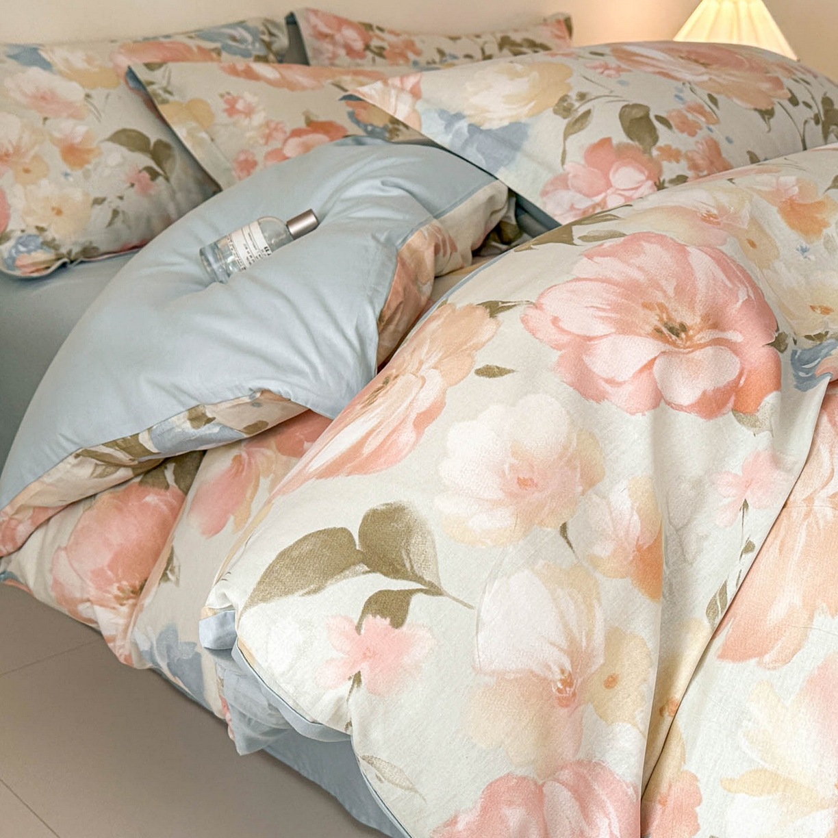 91家纺网 家纺一手货源 找家纺 涵宸家纺 2026新款全棉印花花卉四件套 花绿