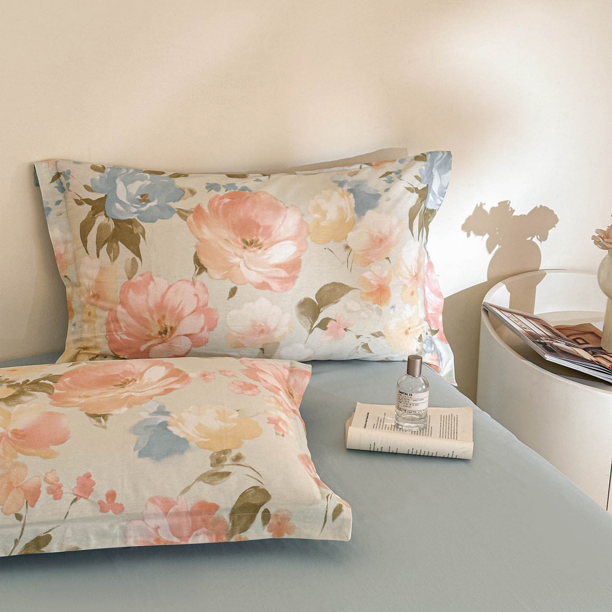 91家纺网 家纺一手货源 找家纺 涵宸家纺 2026新款全棉印花花卉四件套 花绿