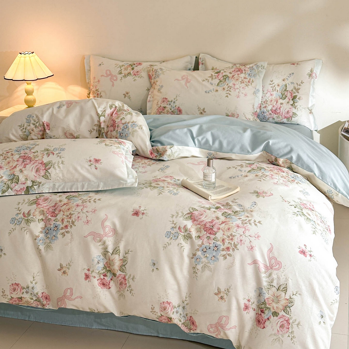 涵宸家纺 2026新款全棉印花花卉四件套 花田洛