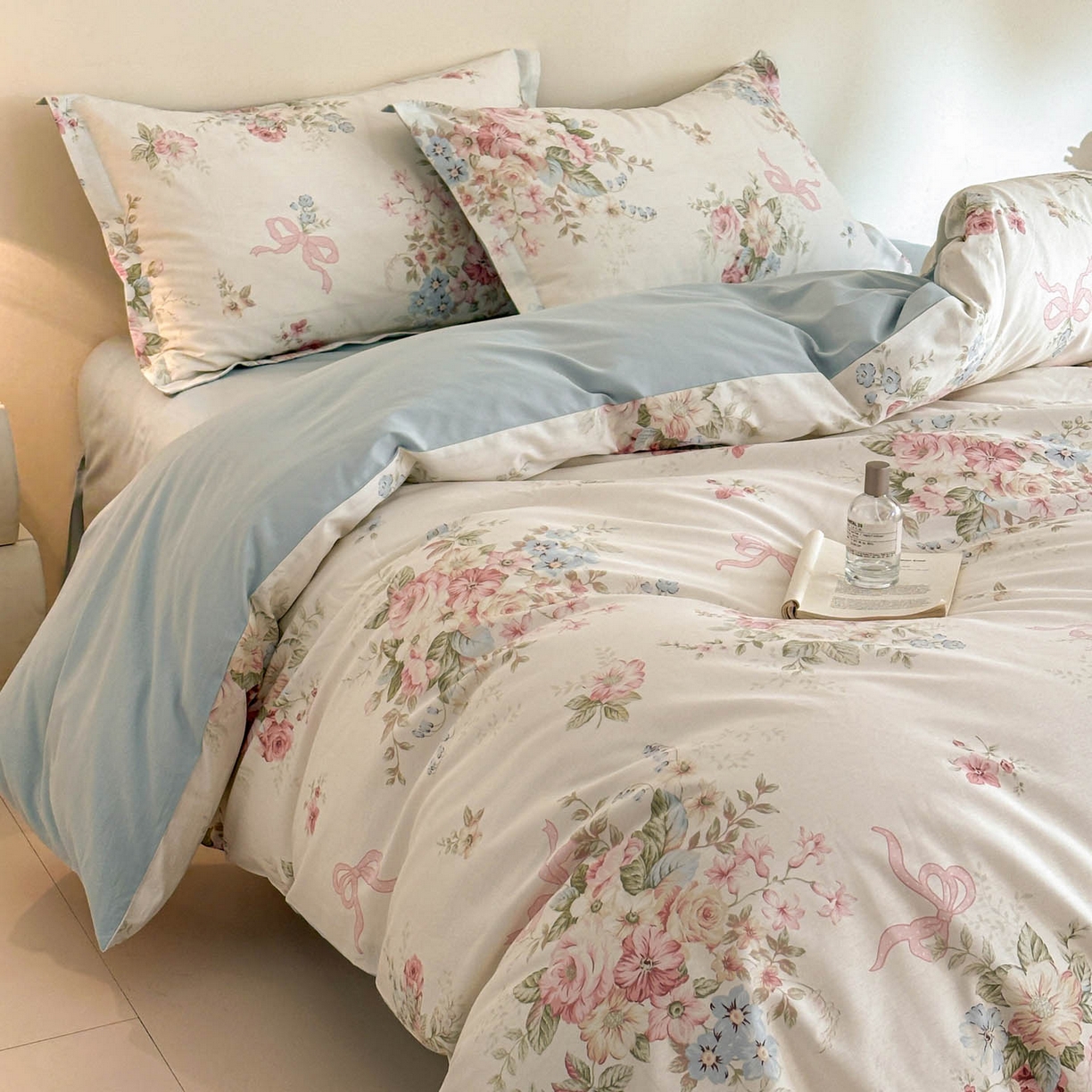 91家纺网 家纺一手货源 找家纺 涵宸家纺 2026新款全棉印花花卉四件套 花田洛