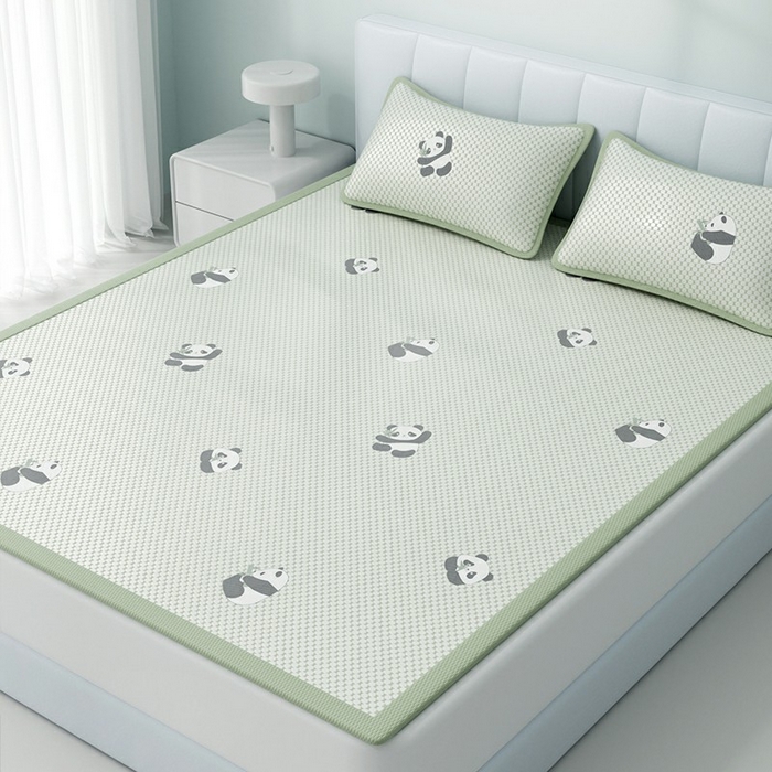 步步高席业 2026新款熊猫小冰熊冰豆豆席凉席 小熊猫