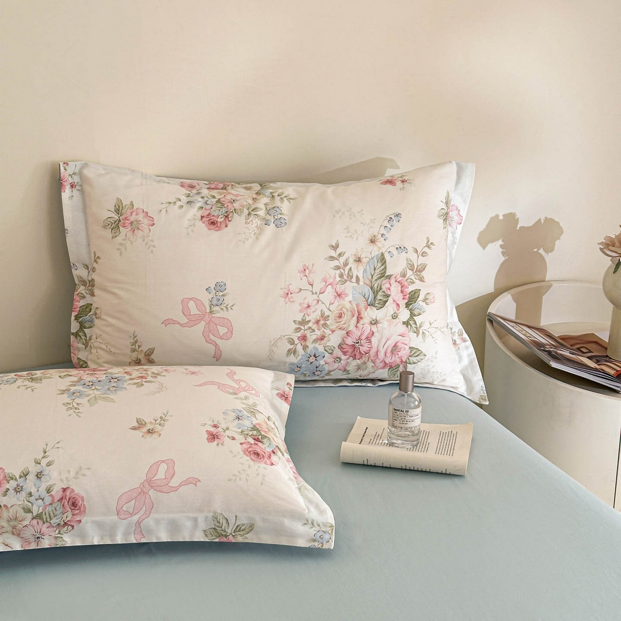 91家纺网 家纺一手货源 找家纺 涵宸家纺 2026新款全棉印花花卉四件套 花田洛