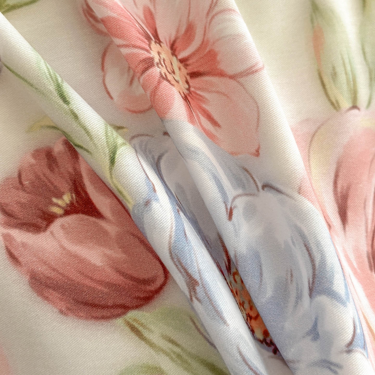 91家纺网 家纺一手货源 找家纺 涵宸家纺 2026新款全棉印花花卉四件套 花影绮梦