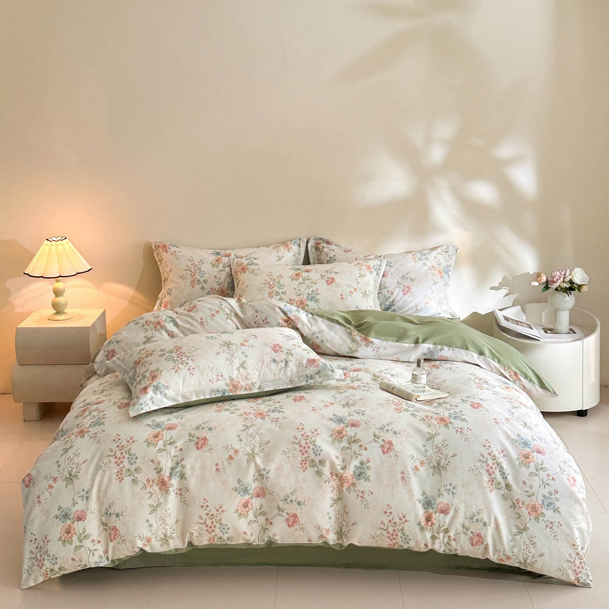 91家纺网 家纺一手货源 找家纺 涵宸家纺 2026新款全棉印花花卉四件套 旷野风眠