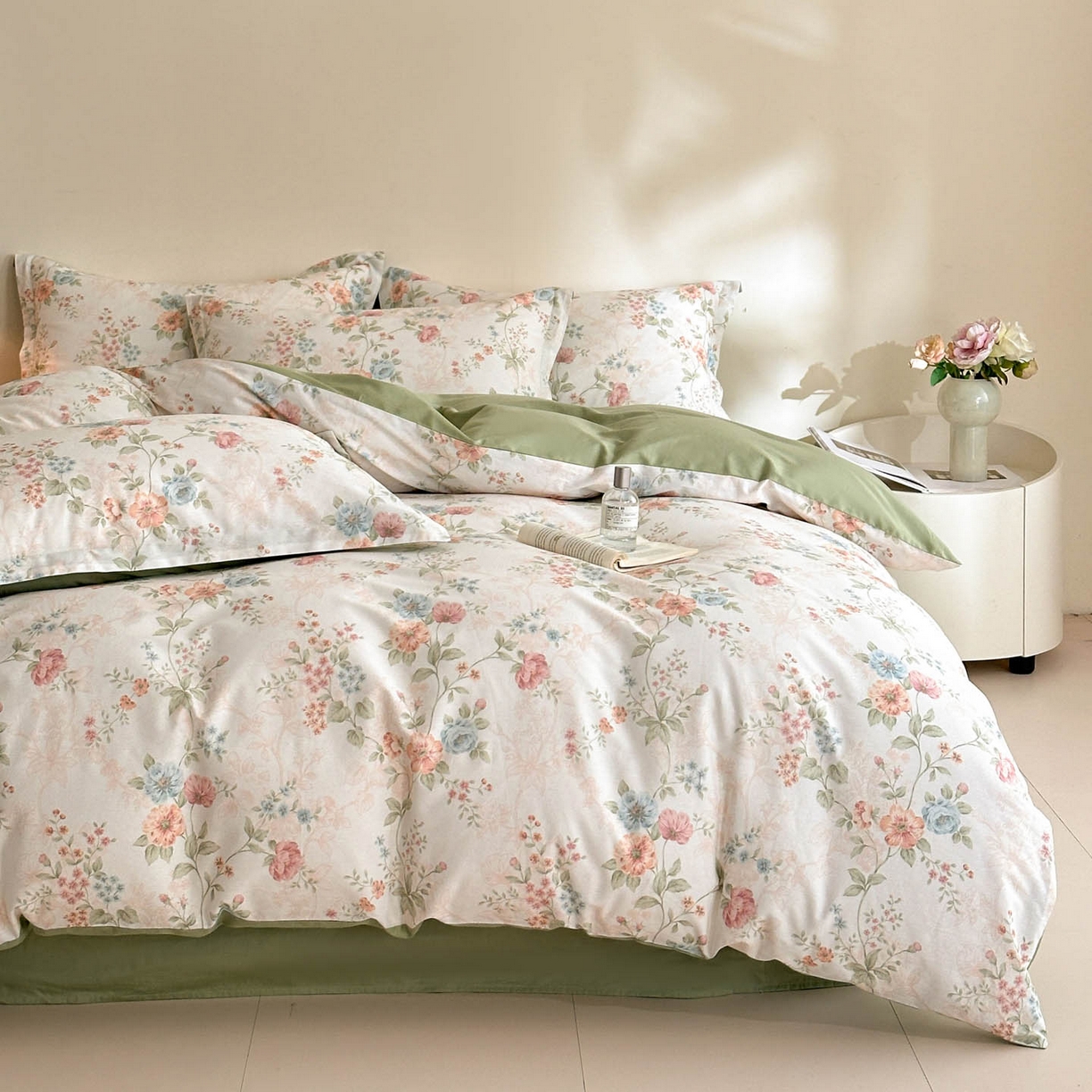 91家纺网 家纺一手货源 找家纺 涵宸家纺 2026新款全棉印花花卉四件套 旷野风眠