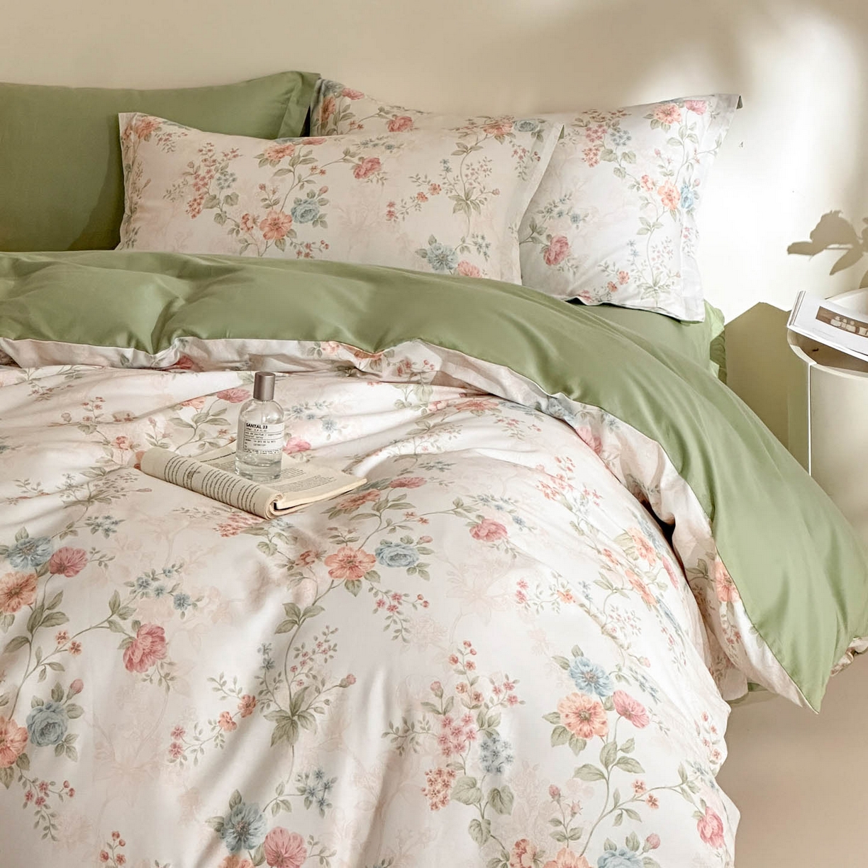 91家纺网 家纺一手货源 找家纺 涵宸家纺 2026新款全棉印花花卉四件套 旷野风眠