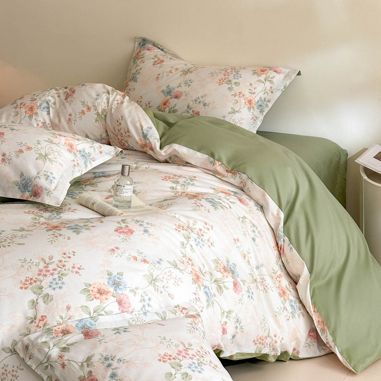 91家纺网 家纺一手货源 找家纺 涵宸家纺 2026新款全棉印花花卉四件套 旷野风眠