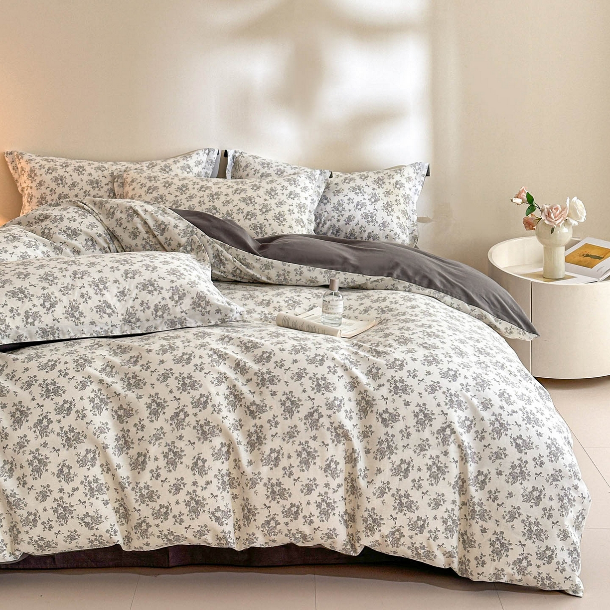 91家纺网 家纺一手货源 找家纺 涵宸家纺 2026新款全棉印花花卉四件套 黎梦