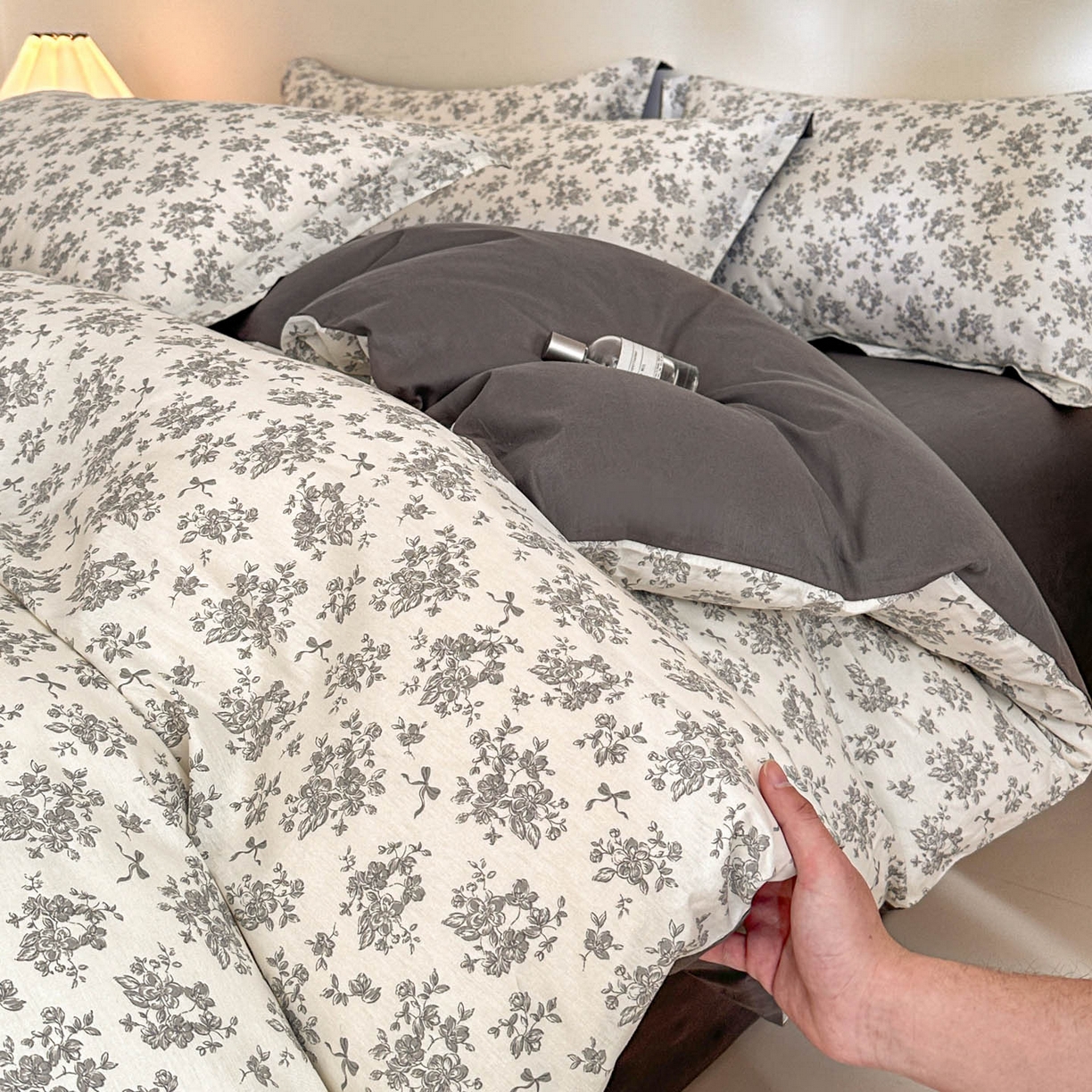 91家纺网 家纺一手货源 找家纺 涵宸家纺 2026新款全棉印花花卉四件套 黎梦