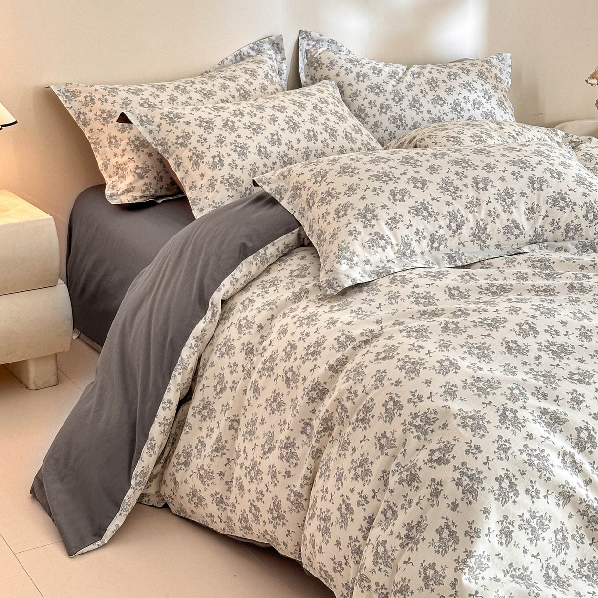 91家纺网 家纺一手货源 找家纺 涵宸家纺 2026新款全棉印花花卉四件套 黎梦