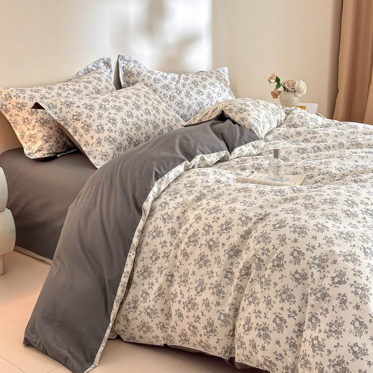 91家纺网 家纺一手货源 找家纺 涵宸家纺 2026新款全棉印花花卉四件套 黎梦