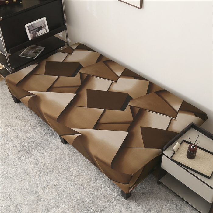 91家纺网 家纺一手货源 找家纺 雅竹家纺 牛奶丝印花沙发床套 方糖-咖