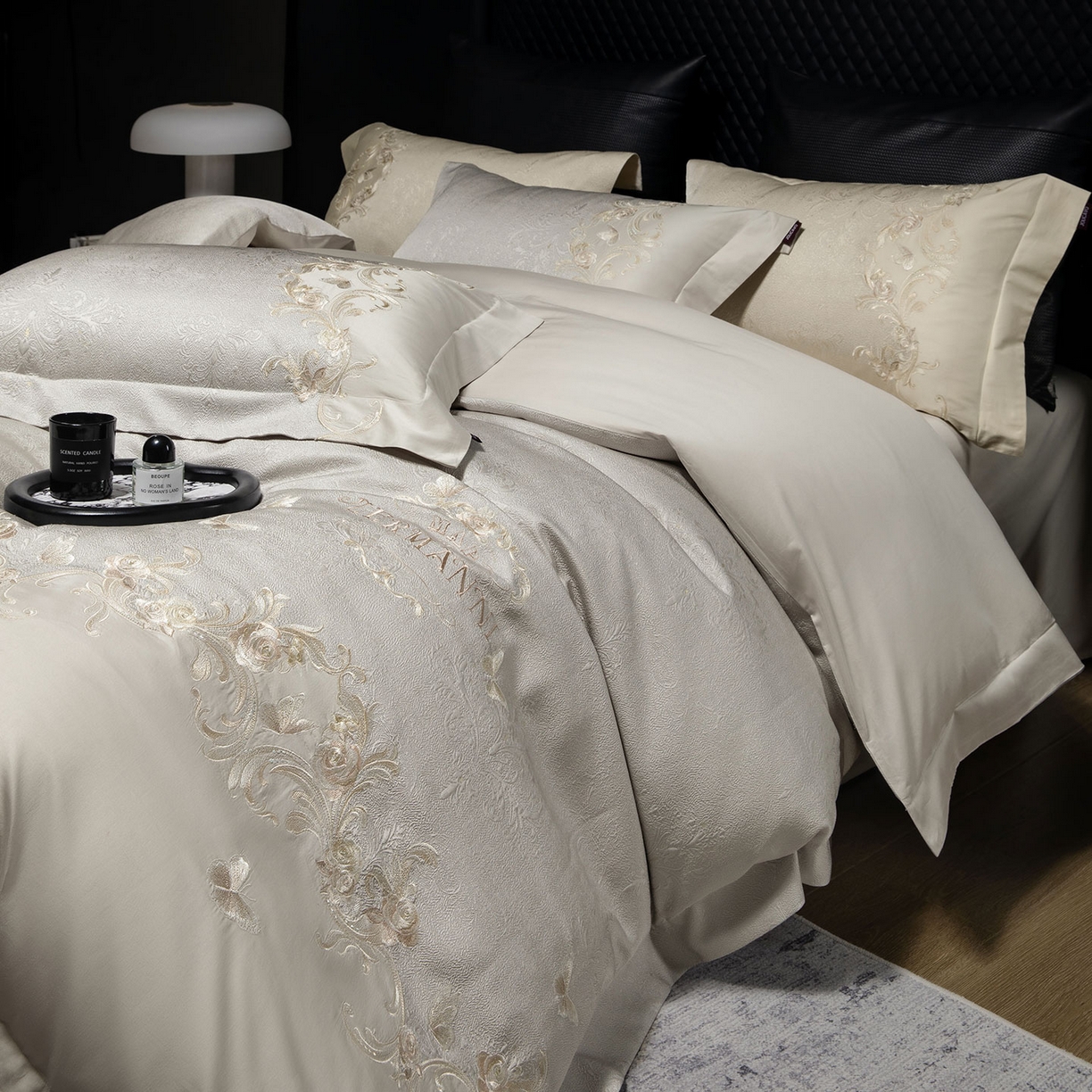 91家纺网 家纺一手货源 找家纺 （总） 2024秋冬九斤重轻奢高端加厚保暖牛奶绒四件套刺绣宝宝绒爆款床单被套床笠款床上用品-花迹