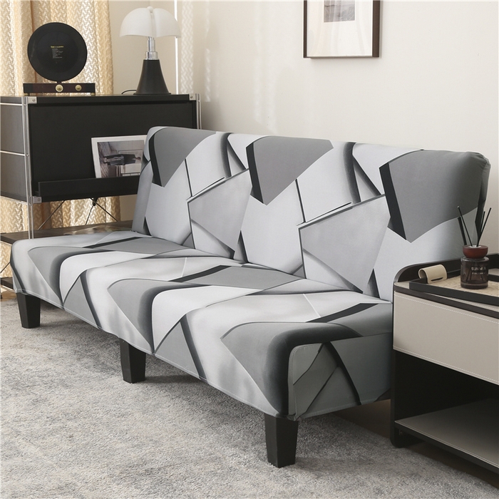 91家纺网 家纺一手货源 找家纺 雅竹家纺 牛奶丝印花沙发床套 方糖-浅灰