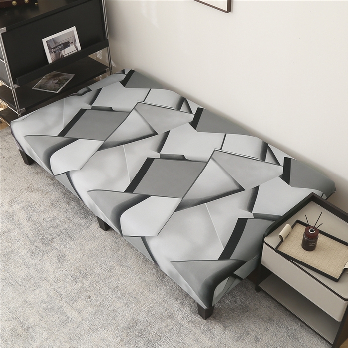 91家纺网 家纺一手货源 找家纺 雅竹家纺 牛奶丝印花沙发床套 方糖-浅灰