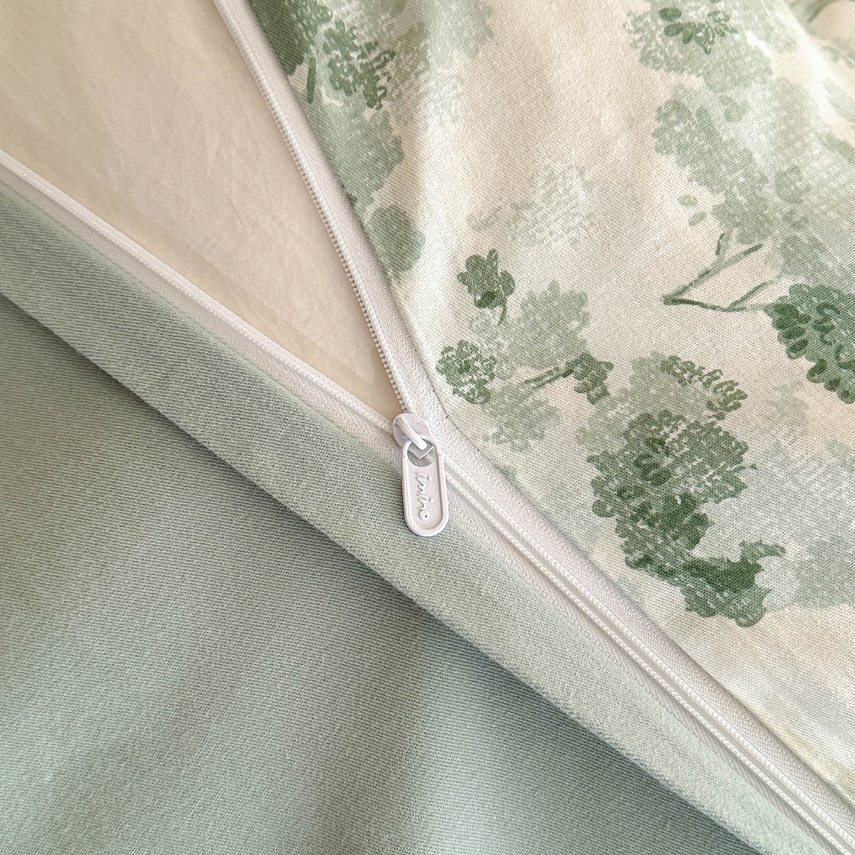 91家纺网 家纺一手货源 找家纺 涵宸家纺 2026新款全棉印花花卉四件套 绿涧