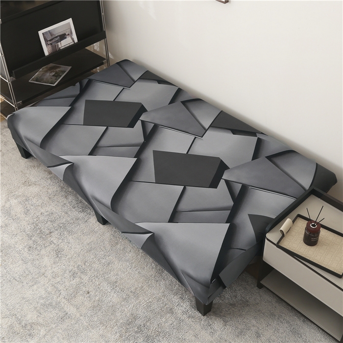 91家纺网 家纺一手货源 找家纺 雅竹家纺 牛奶丝印花沙发床套 方糖-深灰