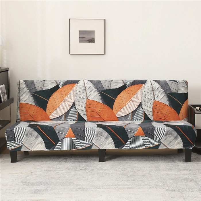 雅竹家纺 牛奶丝印花沙发床套 秋叶