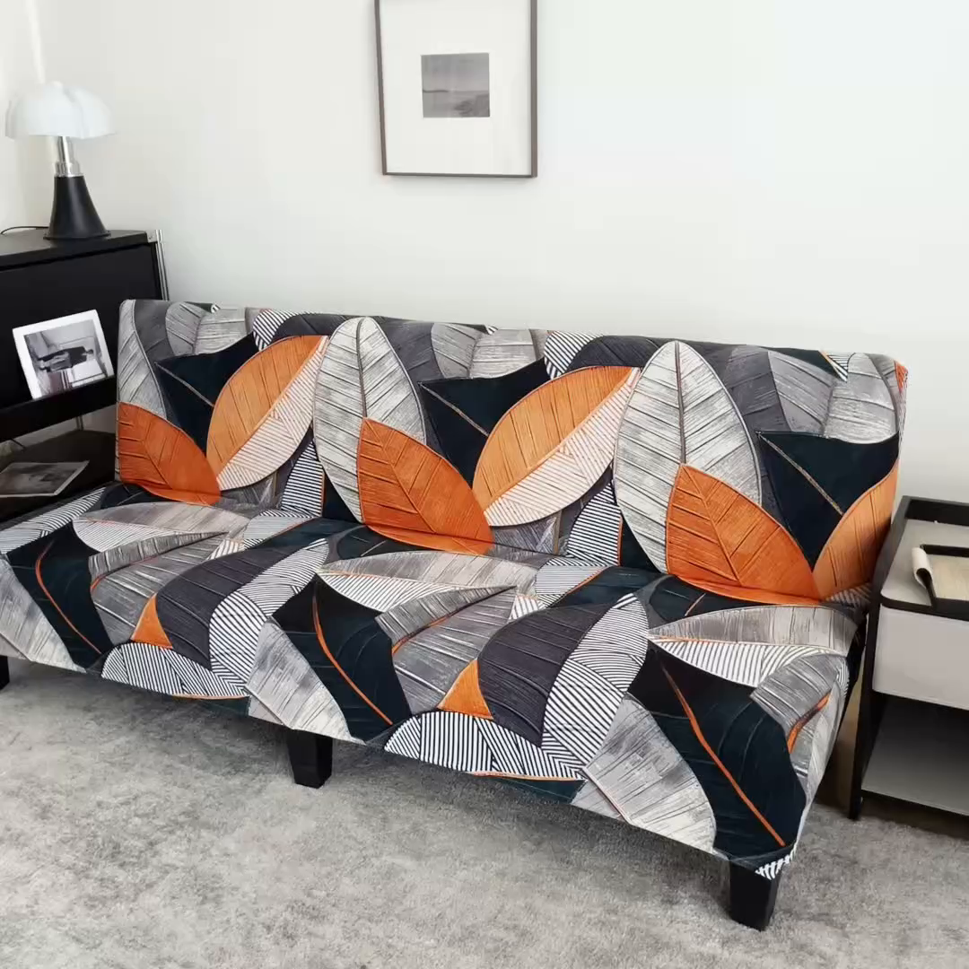 91家纺网 家纺一手货源 找家纺 雅竹家纺 牛奶丝印花沙发床套 秋叶