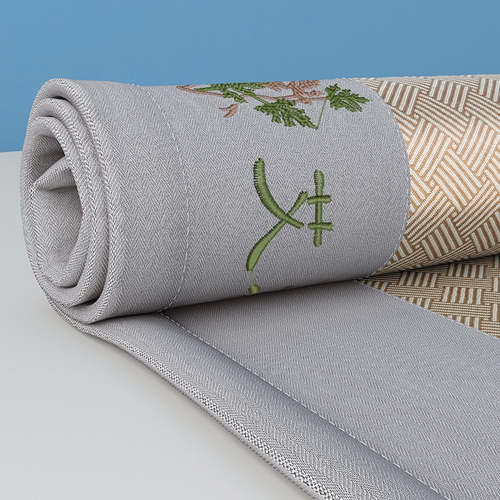 91家纺网 家纺一手货源 找家纺 步步高席业 2026新款艾草冰丝席饼干花凉席三件套 饼干花-咖色