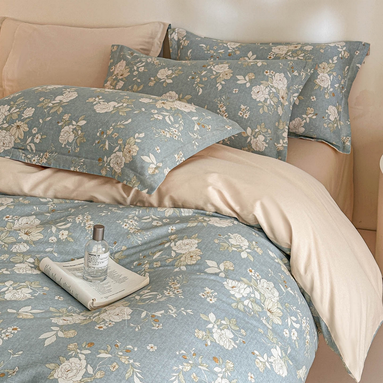 91家纺网 家纺一手货源 找家纺 涵宸家纺 2026新款全棉印花花卉四件套 陌上花开