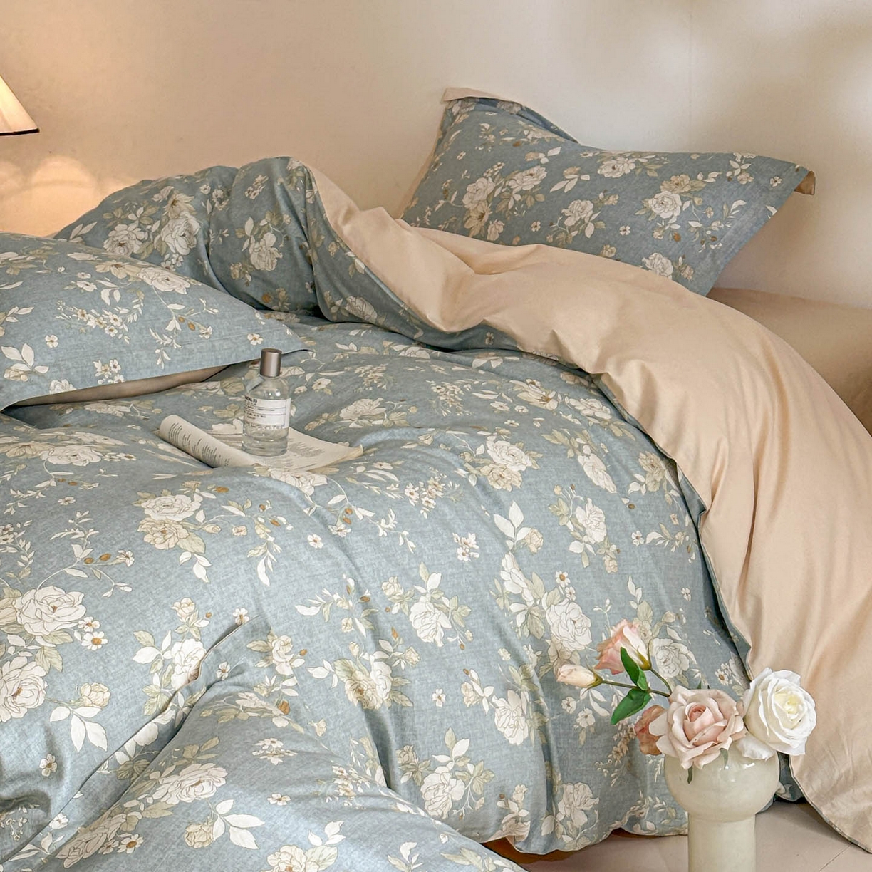 91家纺网 家纺一手货源 找家纺 涵宸家纺 2026新款全棉印花花卉四件套 陌上花开