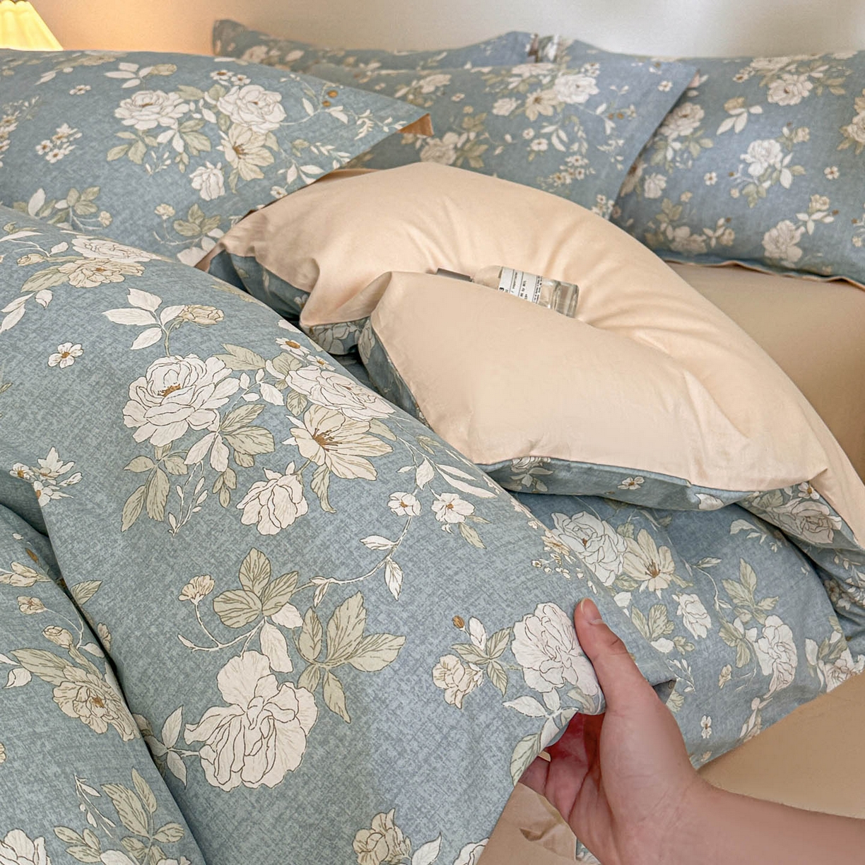 91家纺网 家纺一手货源 找家纺 涵宸家纺 2026新款全棉印花花卉四件套 陌上花开