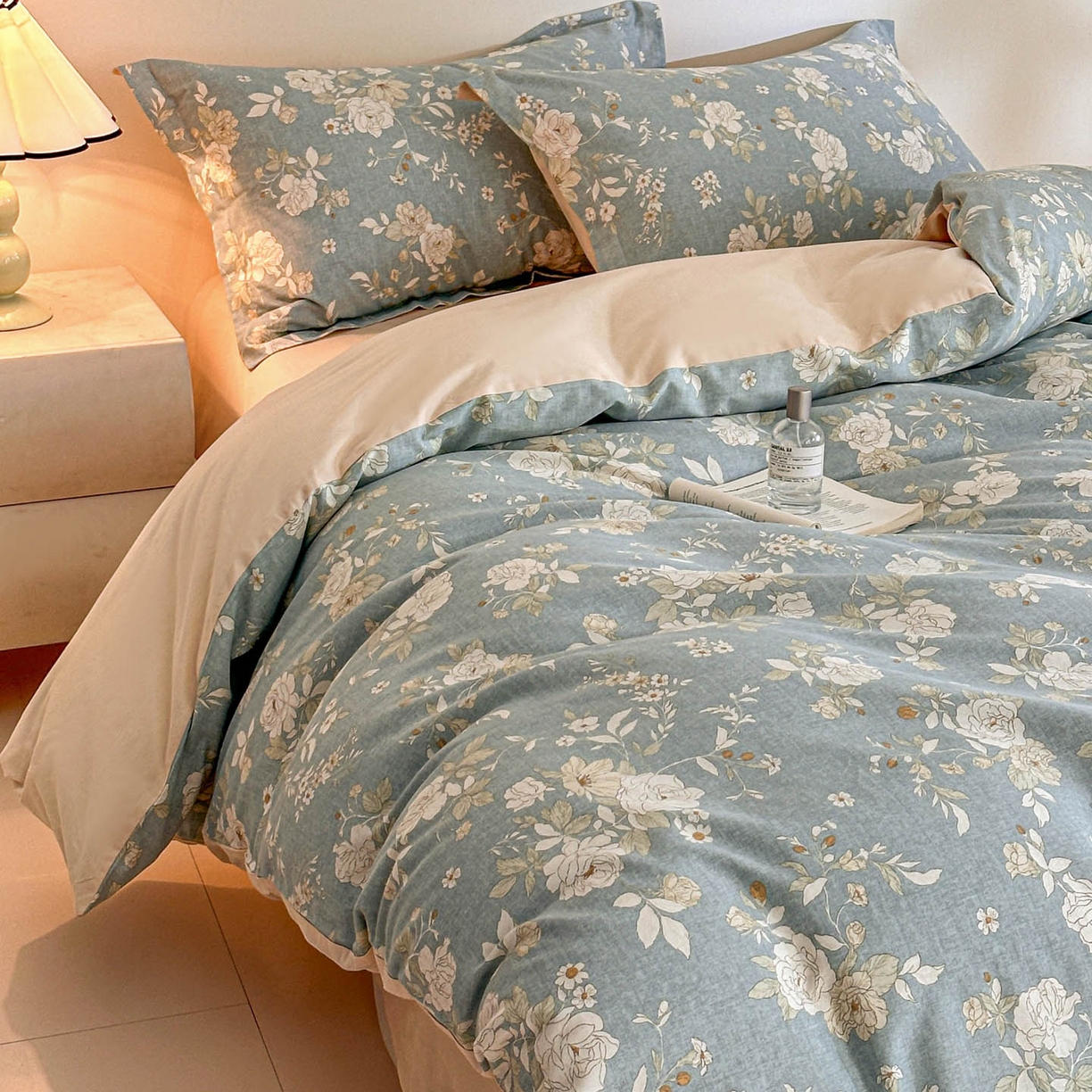 91家纺网 家纺一手货源 找家纺 涵宸家纺 2026新款全棉印花花卉四件套 陌上花开