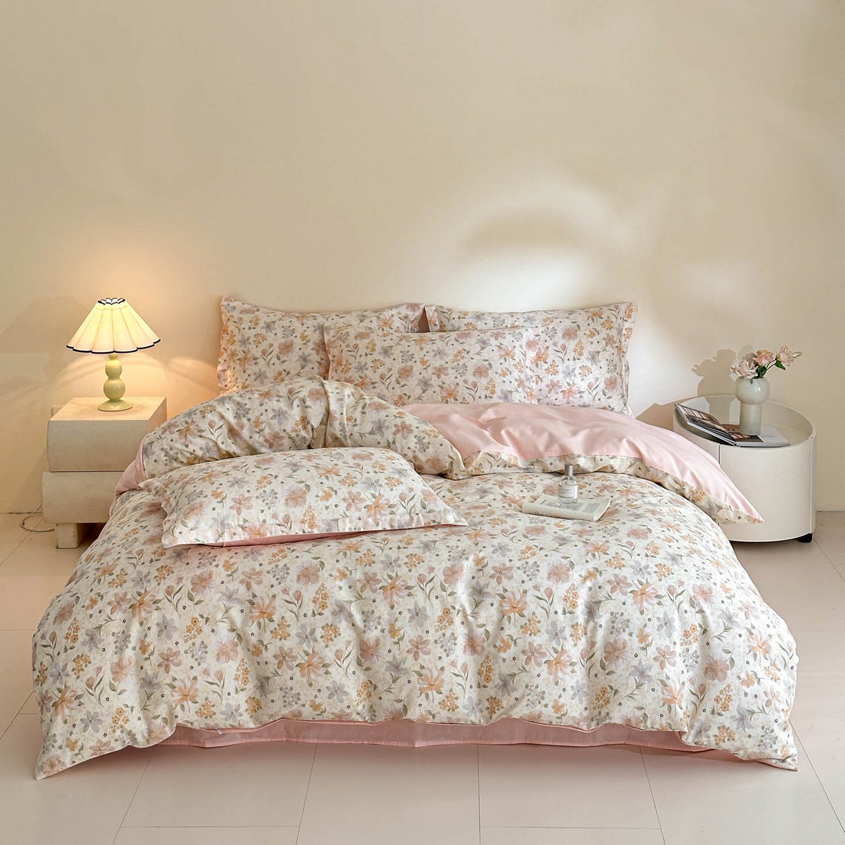 91家纺网 家纺一手货源 找家纺 涵宸家纺 2026新款全棉印花花卉四件套 苏屿