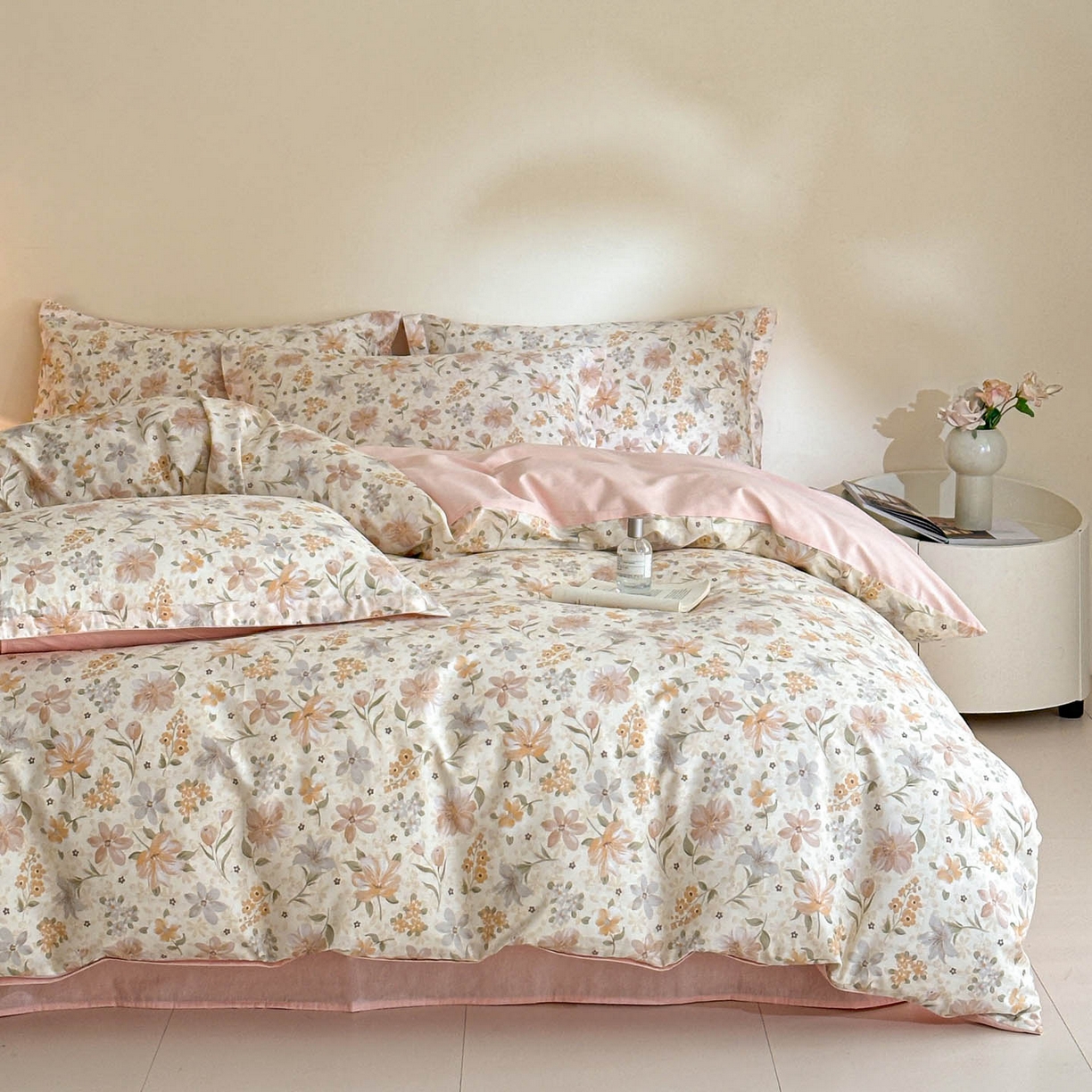 91家纺网 家纺一手货源 找家纺 涵宸家纺 2026新款全棉印花花卉四件套 苏屿